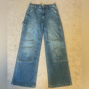 SO Women's Flare Wide Leg Blue Jeans